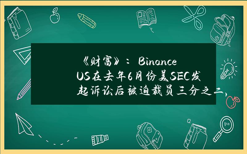 《财富》：Binance.US在去年6月份美SEC发起诉讼后被迫裁员三分之二，收入下降75%