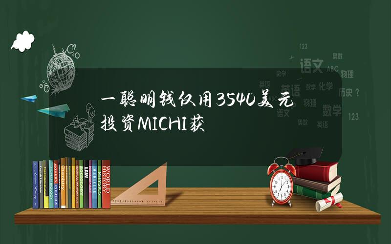 一聪明钱仅用3540美元投资MICHI获