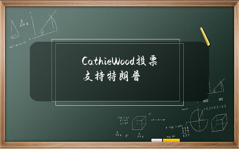 CathieWood投票支持特朗普